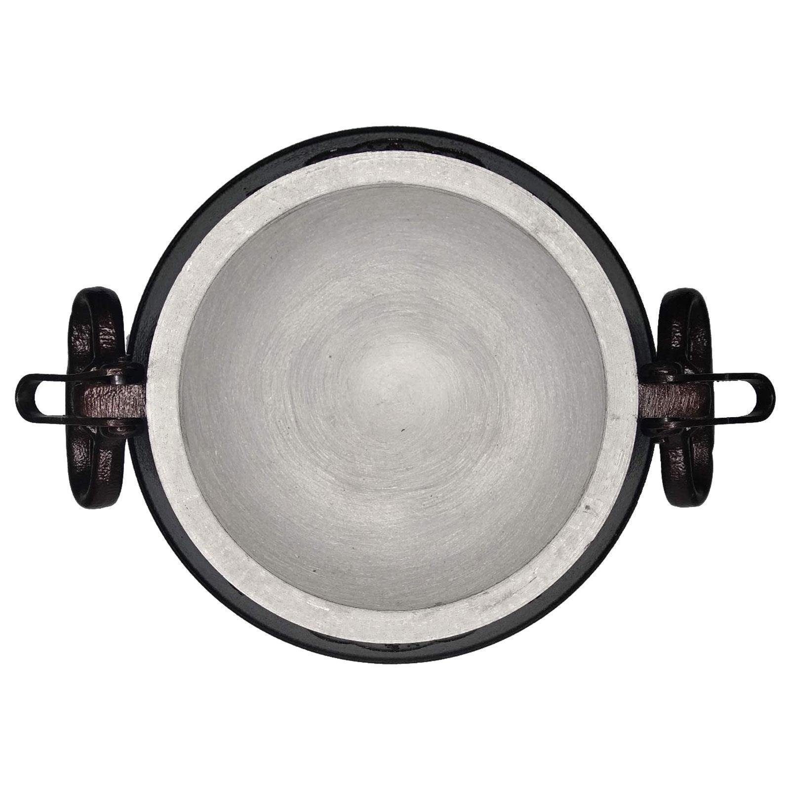 Rashko Baba Grilltopf 12 L (9,5) Afghanischer Kazan Fleischtopf Brattopf, Aluminium (Dampftopf / Dampfgarer)