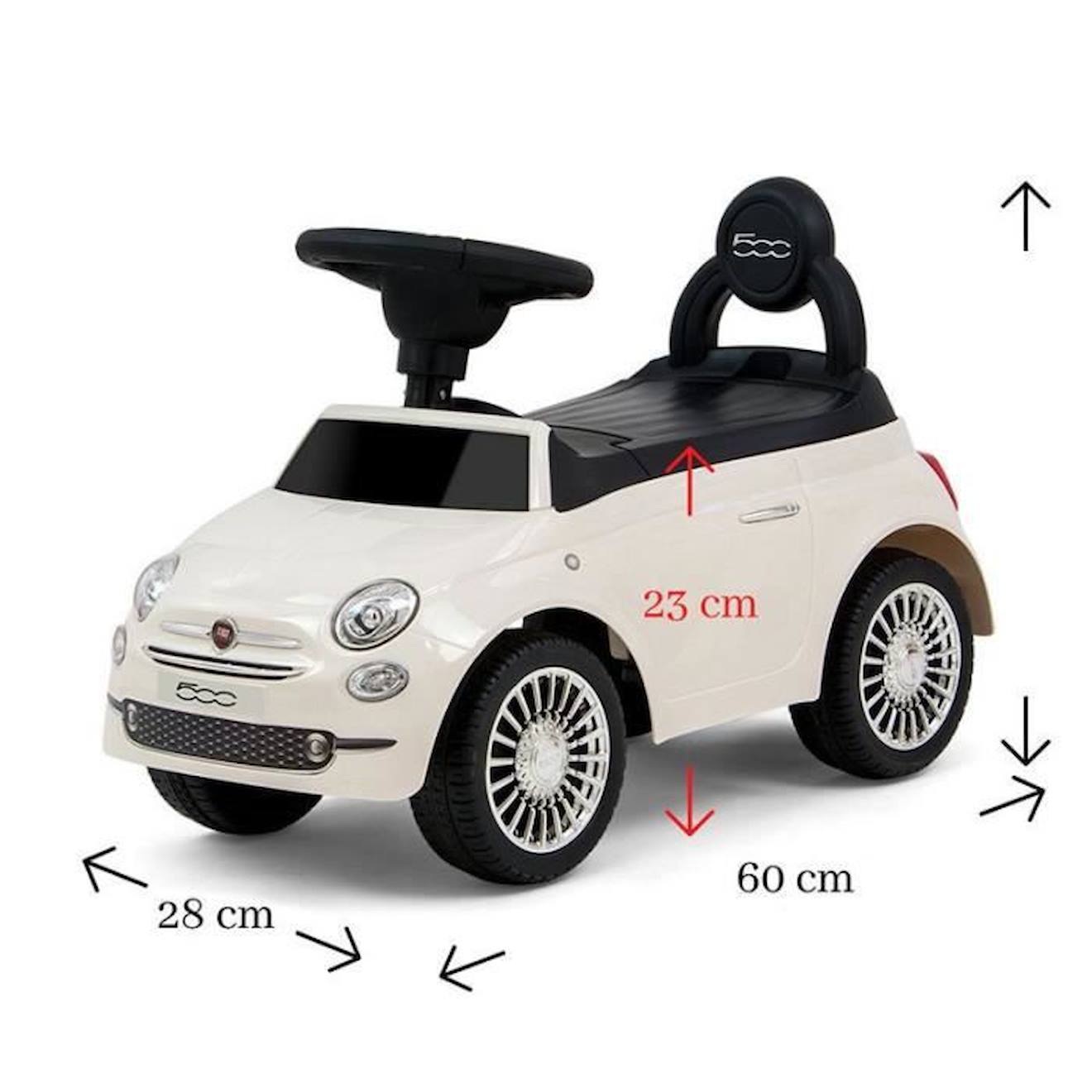Porteur Milly Mally Fiat 500 Blanc blanc