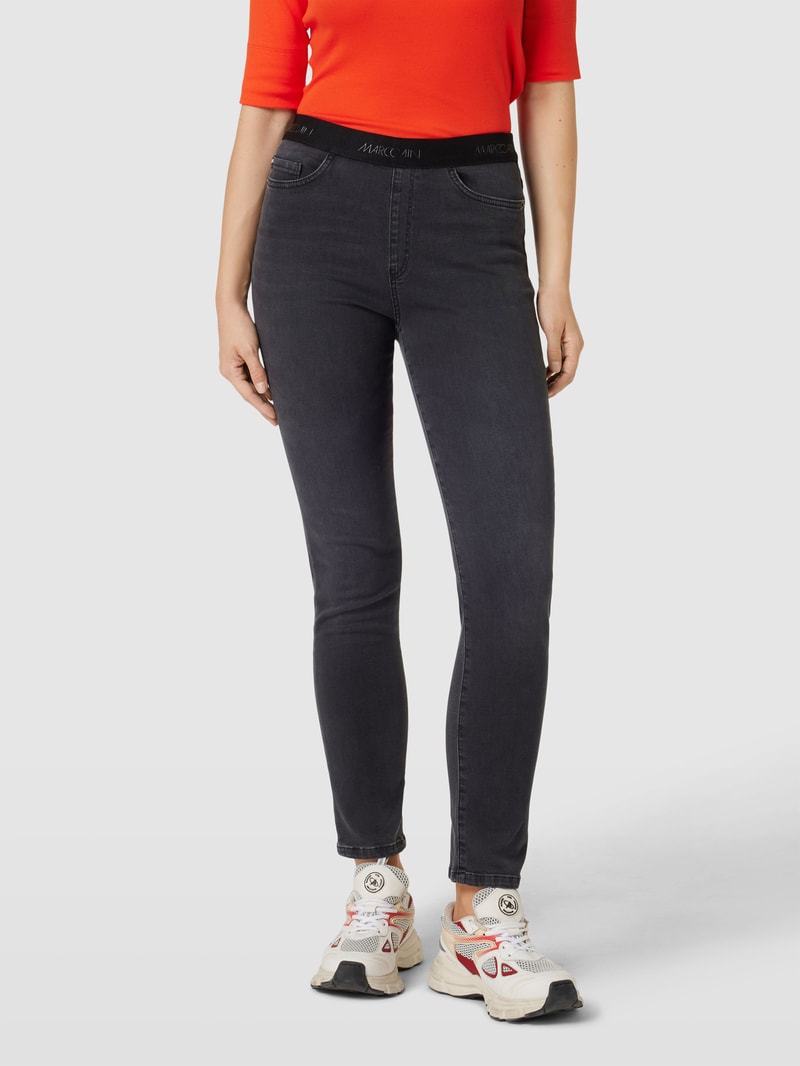 Jeans mit elastischem Bund Modell 'SIENA' in anthrazit