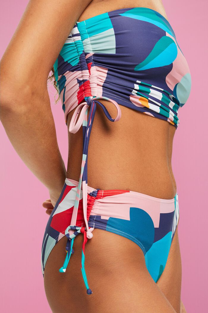Bandeau-Bikinitop mit mehrfarbigem Print