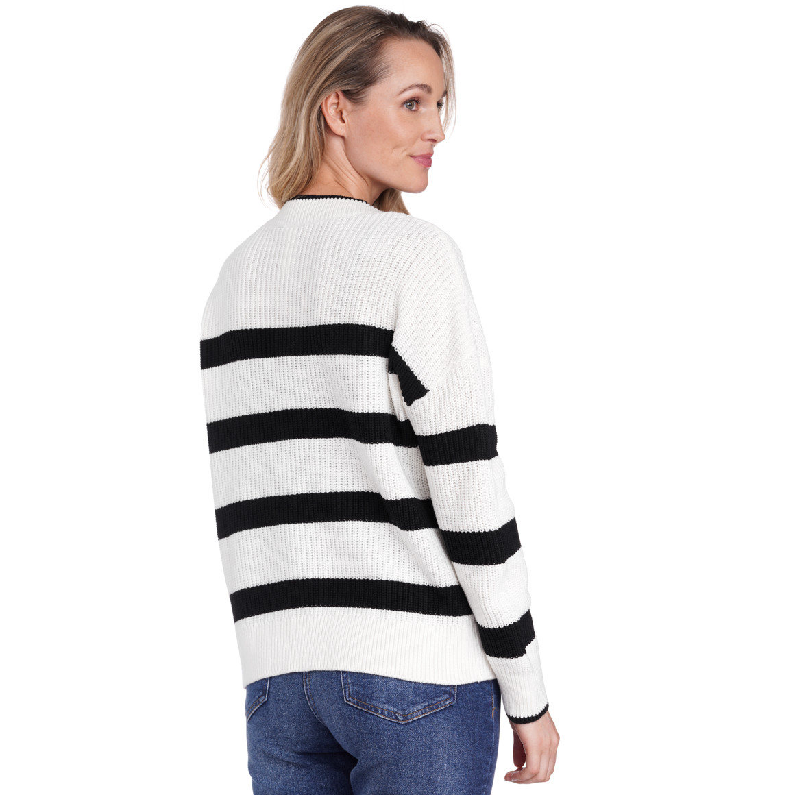 Damen Strickjacke mit Blockstreifen