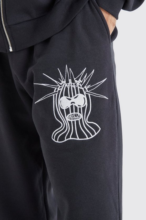 Oversize Jogginghose mit Mask Character Print