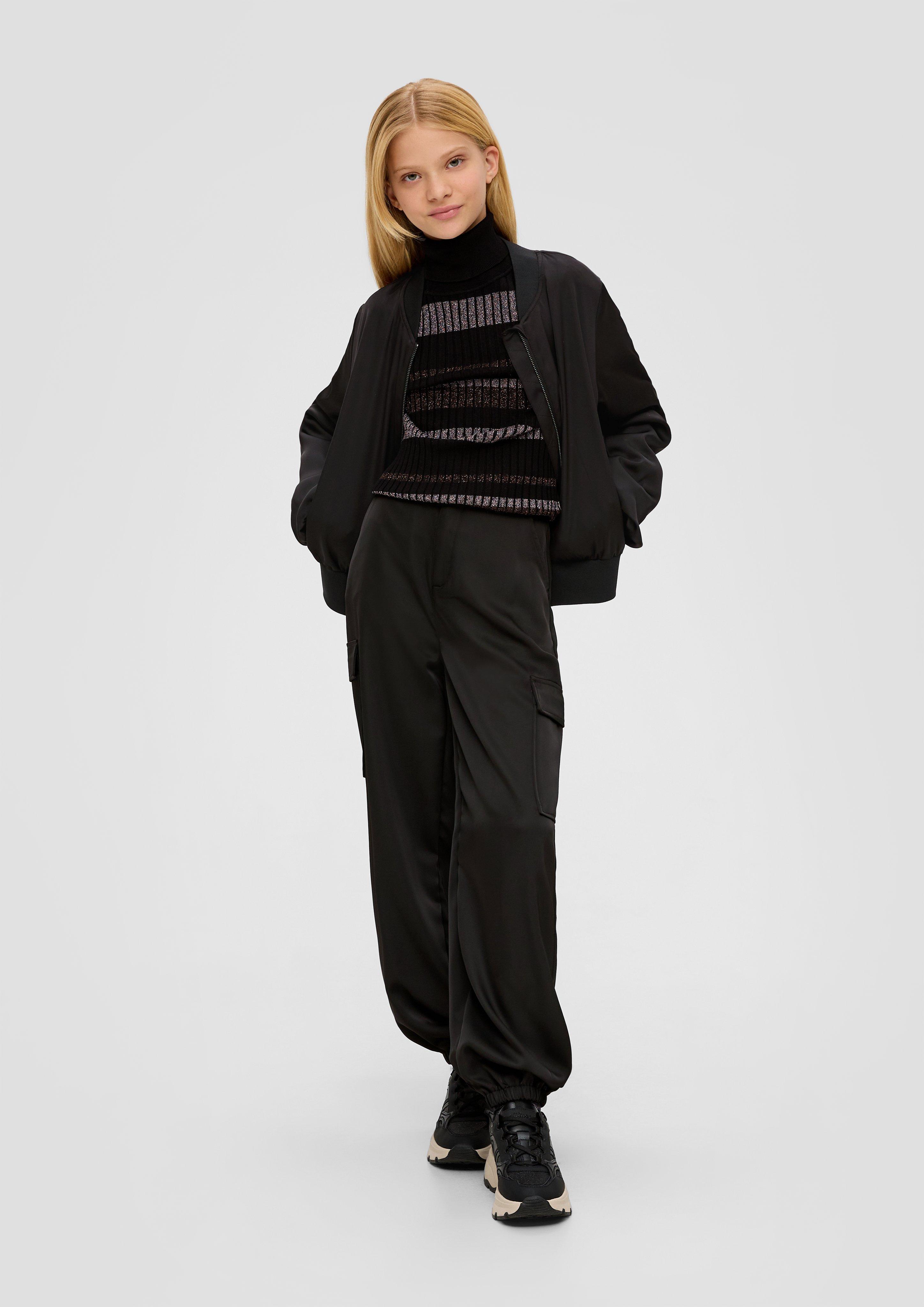Satin-Blouson mit Raffung  2137294-9999