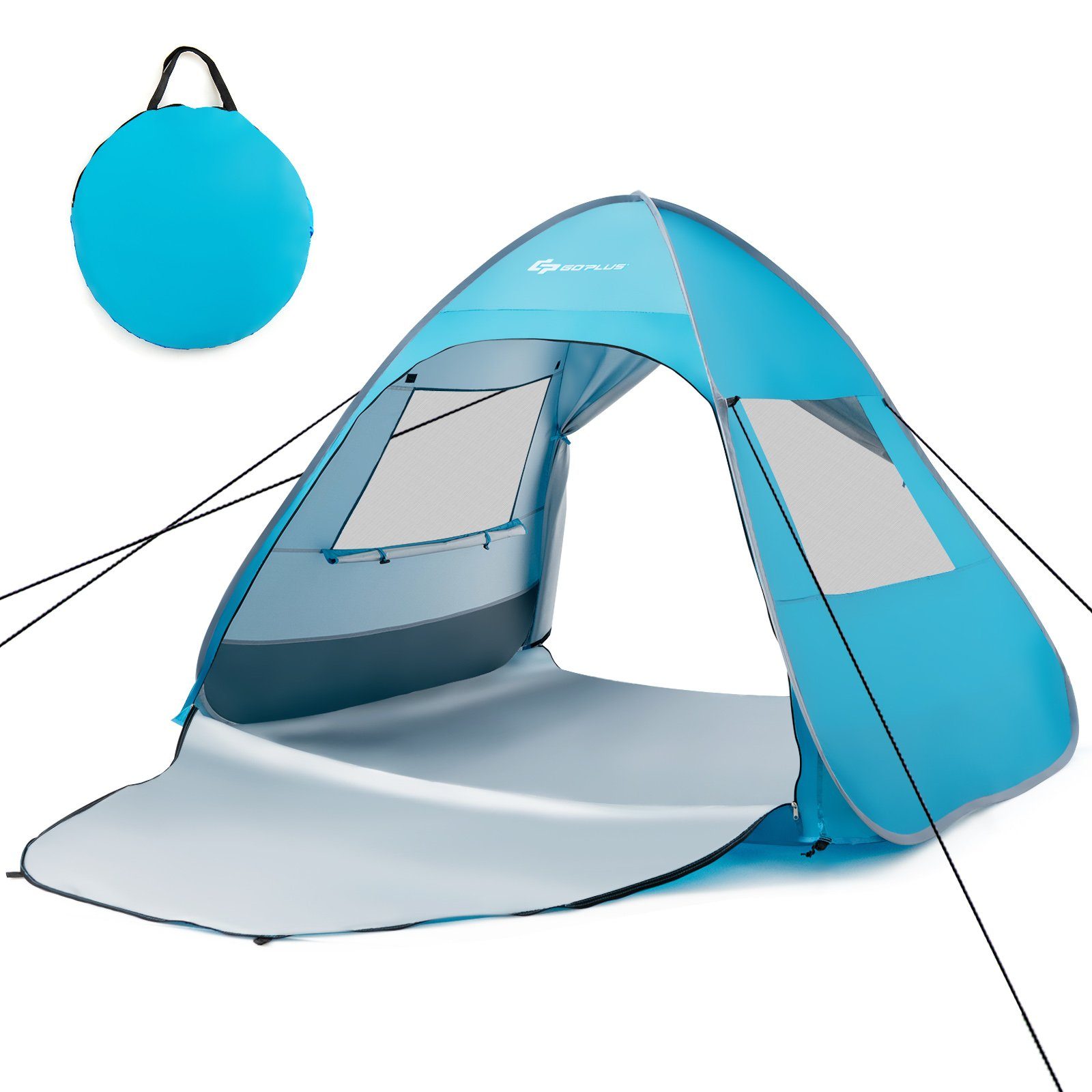 COSTWAY Strandmuschel Pop Up Strandzelt, Personen: 4, mit Tragetasche