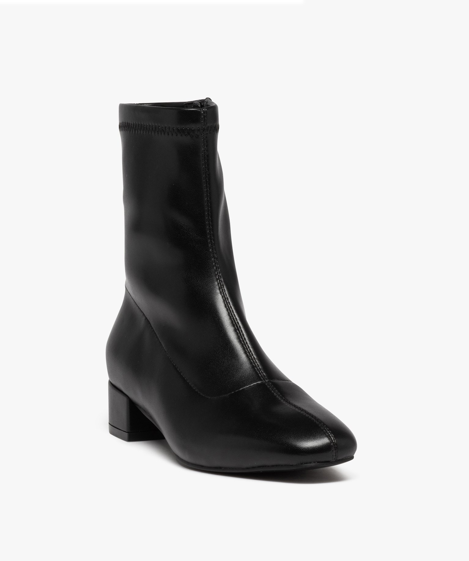 Boots chaussettes à tige souple femme noir | GEMO