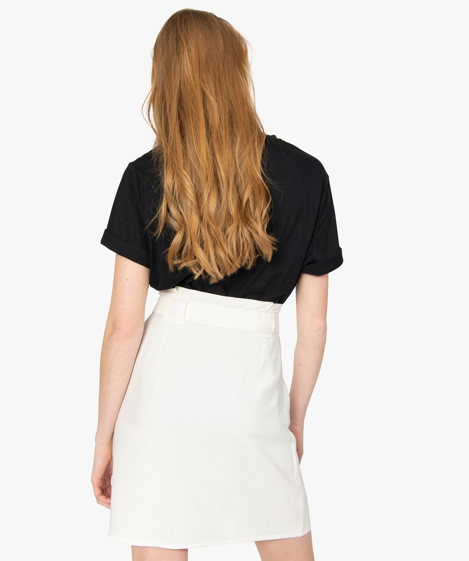 Tee-shirt femme ample à motif brillant noir | GEMO