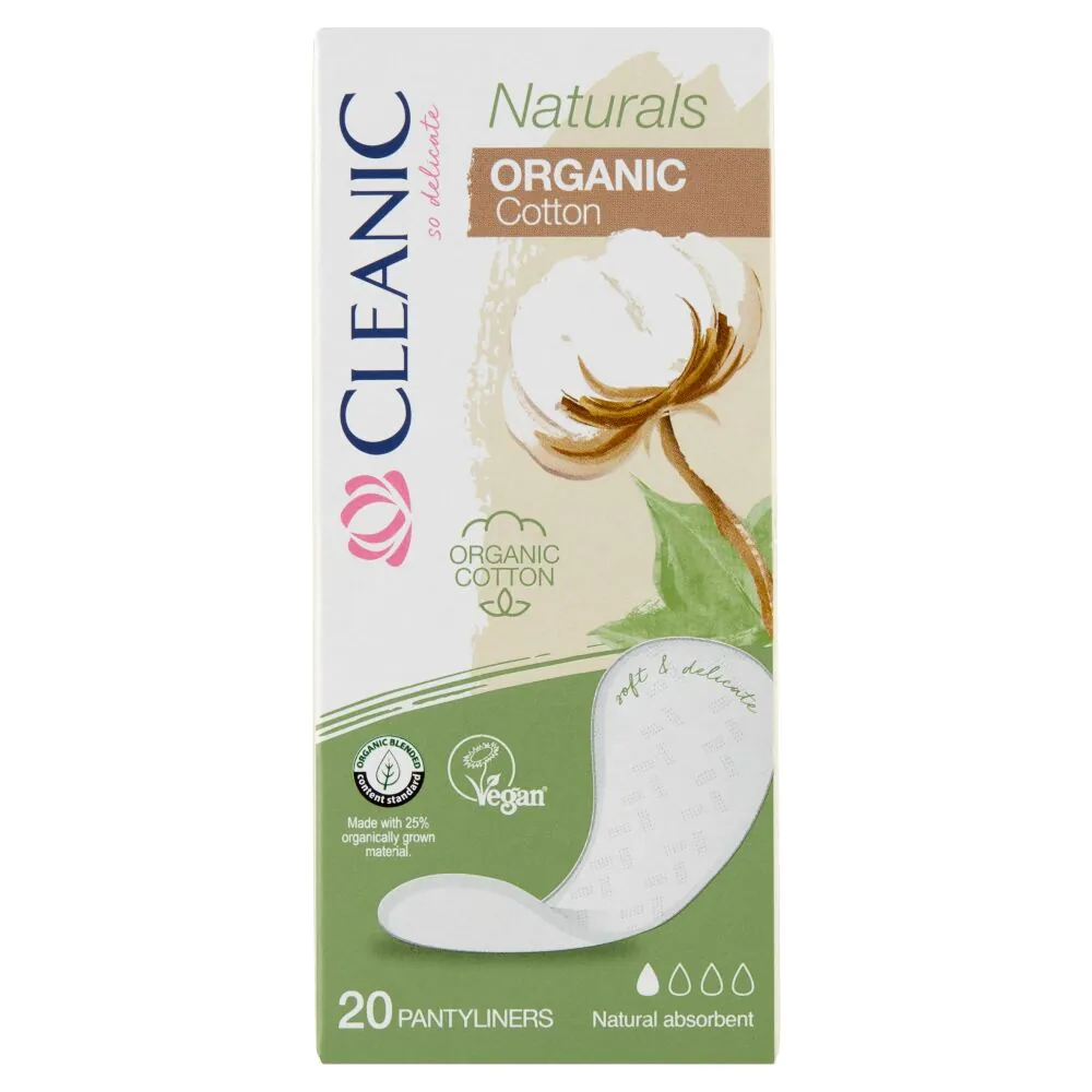 Επένδυση σερβιετών από οργανικό βαμβάκι Cleanic Naturals