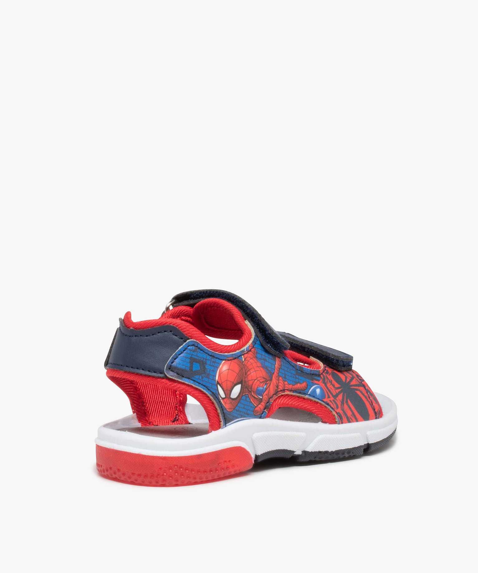 Sandales sport Garçon à double scratch imprimé super hér... bleu | GEMO