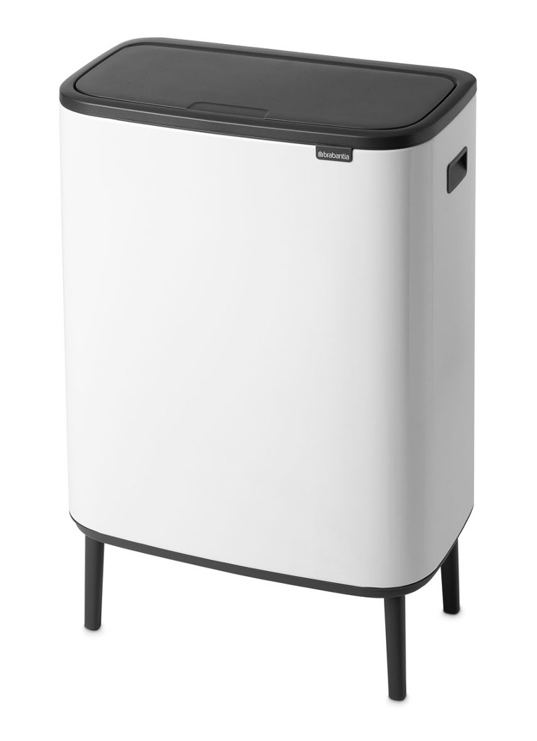 Brabantia Bo Touch Bin Hi -kierrätysroska-astia kannella jaloilla, 2 x 30 litraa