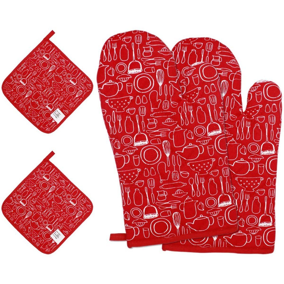 Rwoythk Topfhandschuhe Ofenhandschuhe Topflappen Topfhandschuhe, Backhandschuhe