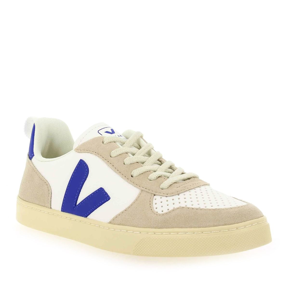 Veja  V10 LACES - Blanc Bleu