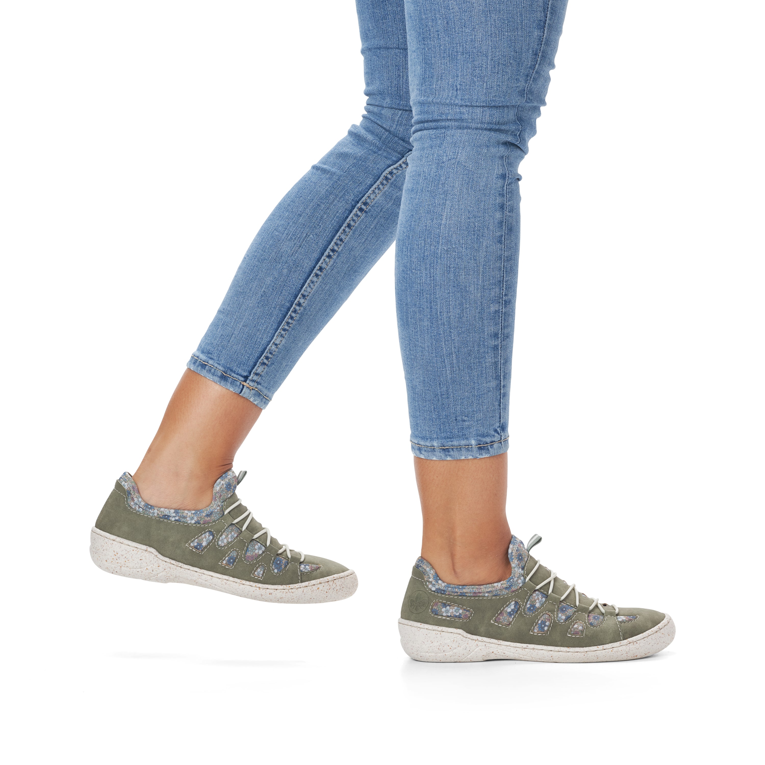 Rieker Damen Slipper olivgrün