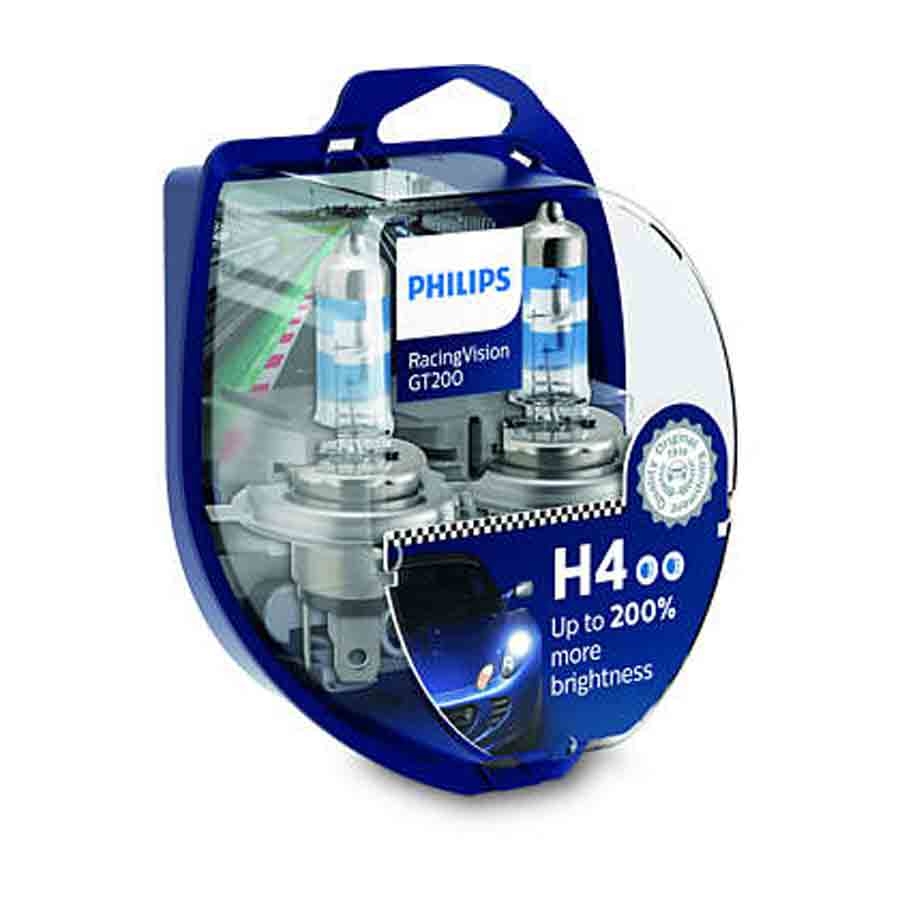 Glühlampe H4 Racing Vision GT200 von Philips, 2 Stück - ATU
