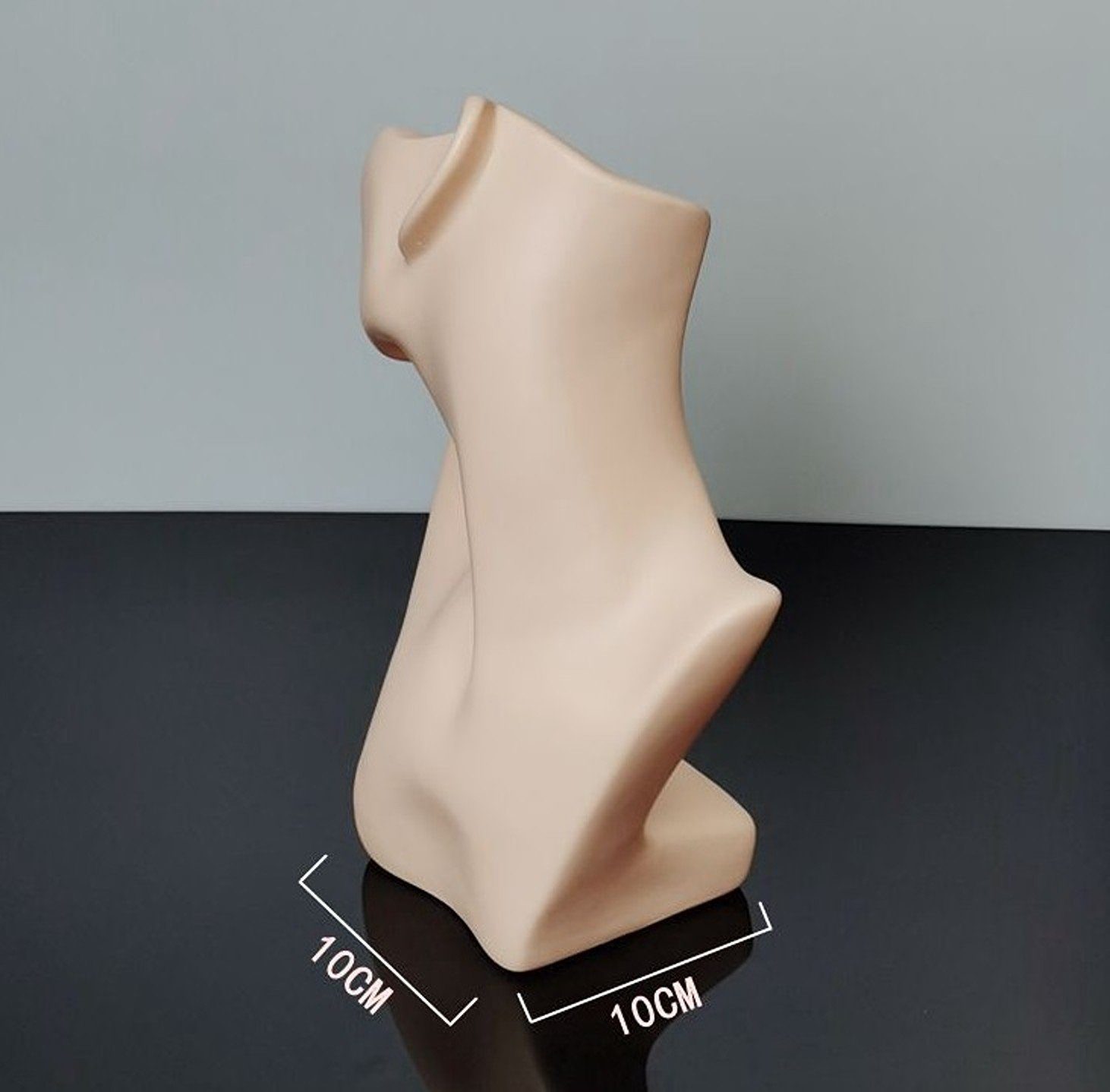 BAYLI Schmuckständer 2x Schmuckbüste Hautfarbe, Schmuck-Mannequin Büste als Schmuckständer