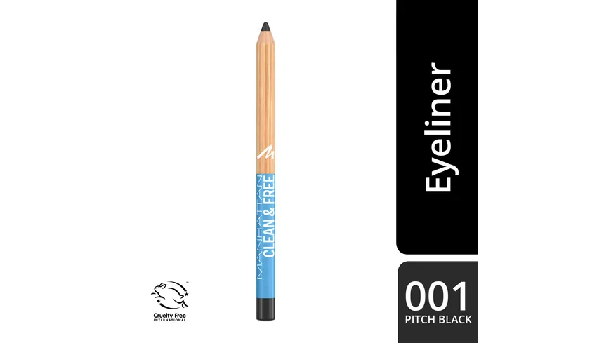 MANHATTAN COSMETICS Clean & Free Eyeliner Pencil 1 - Pitch Black