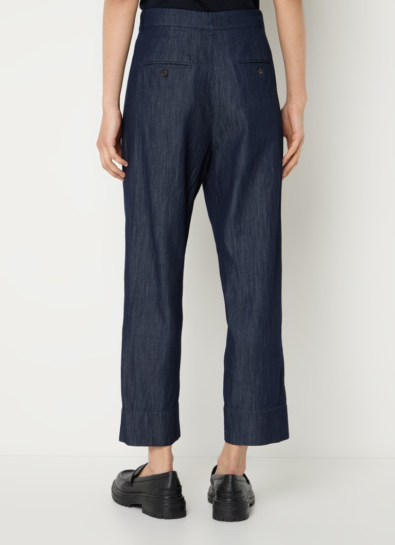 Pantaloni largi cu talie înaltă din chambray de la MaxMara Amour.