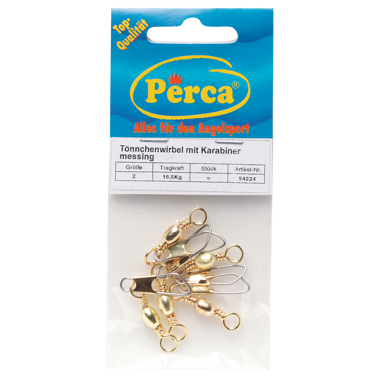 Perca Original Tönnchenwirbel mit Karabiner