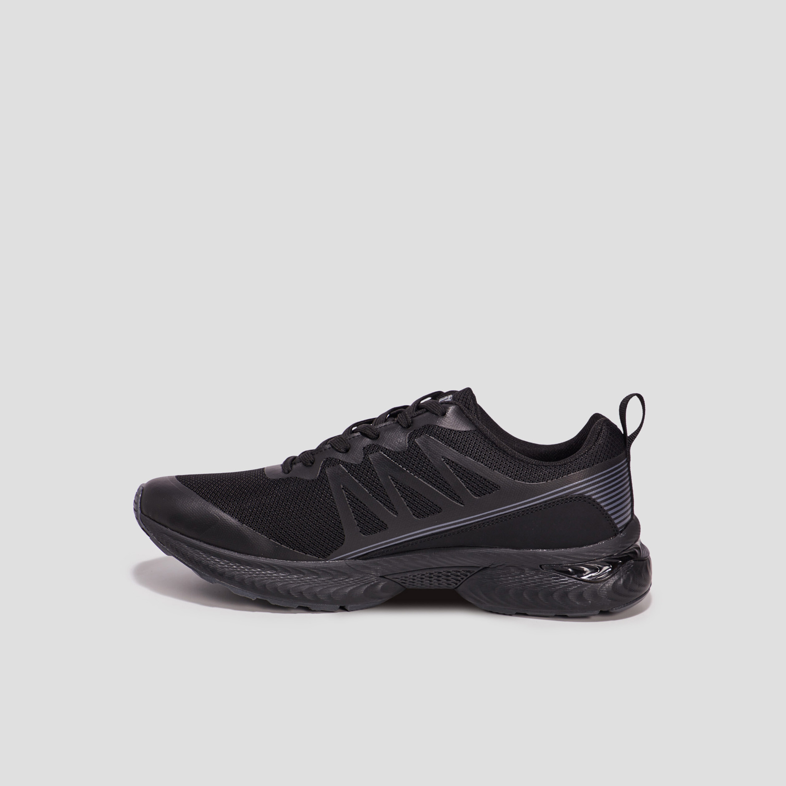 Baskets running à lacets Liberto noir homme | La Halle