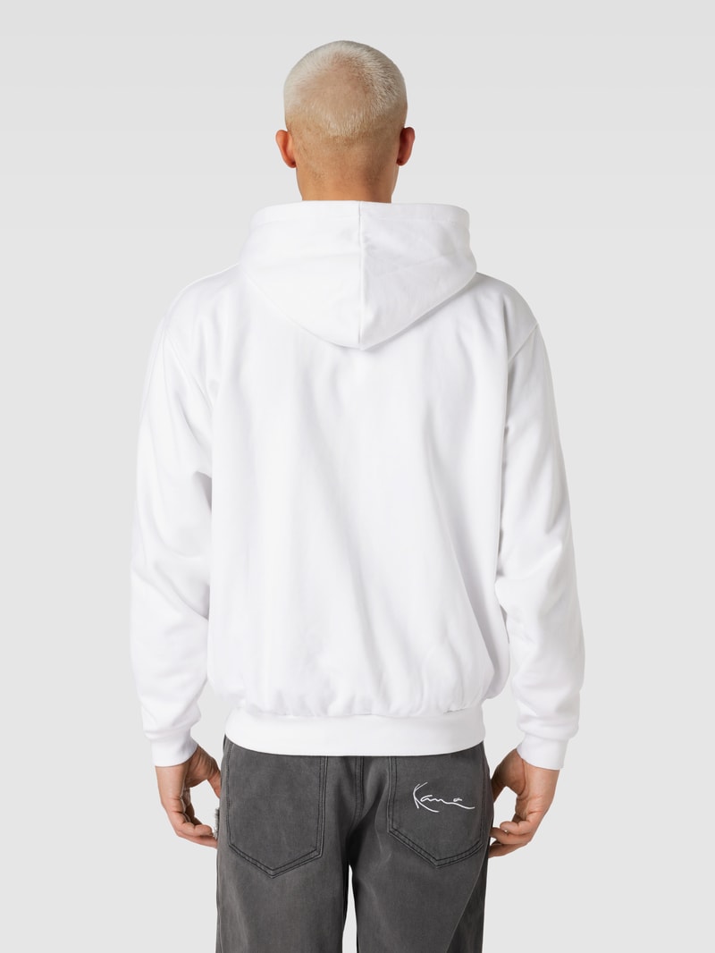 Swetjacke mit Label-Ziersteinbesatz Modell 'Studded Retro' in weiss