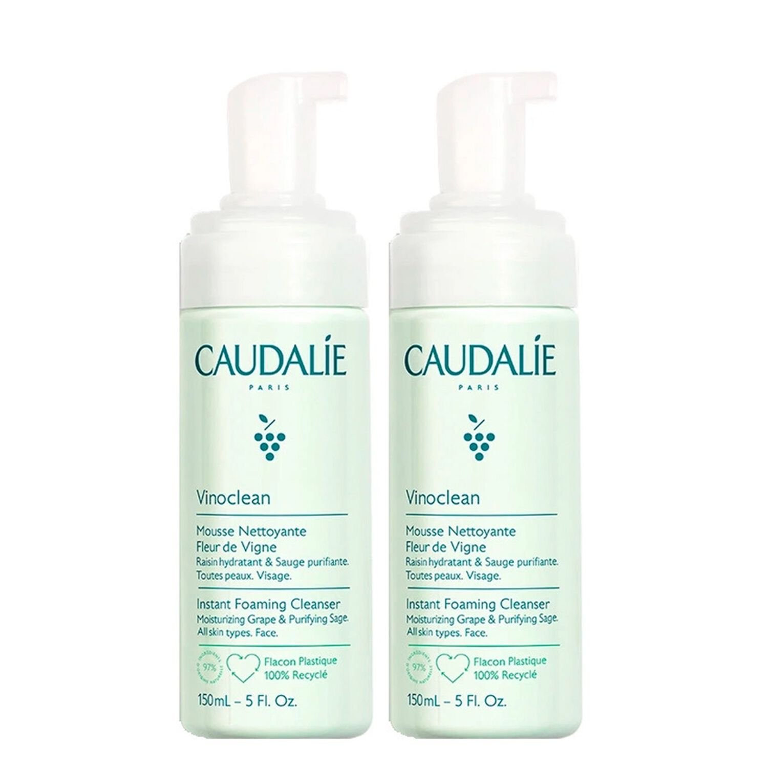 Caudalie Vinoclean Mousse Nettoyante 2 x 150 ml