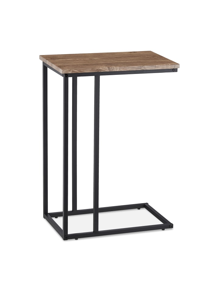 relaxdays Beistelltisch Industrial in Grau-Braun/ Schwarz - (B)46 x (H)66 x (T)30 cm günstig kaufen onesize