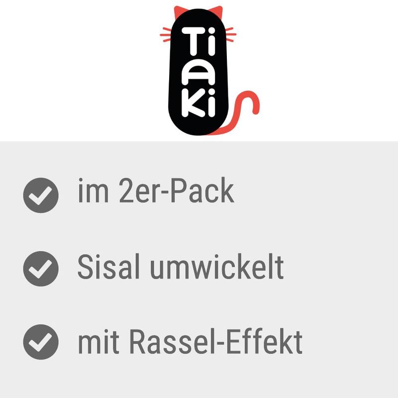 TIAKI Katzenspielzeug Sisal-Hantel Set zu TOP-Preisen | bitiba.de