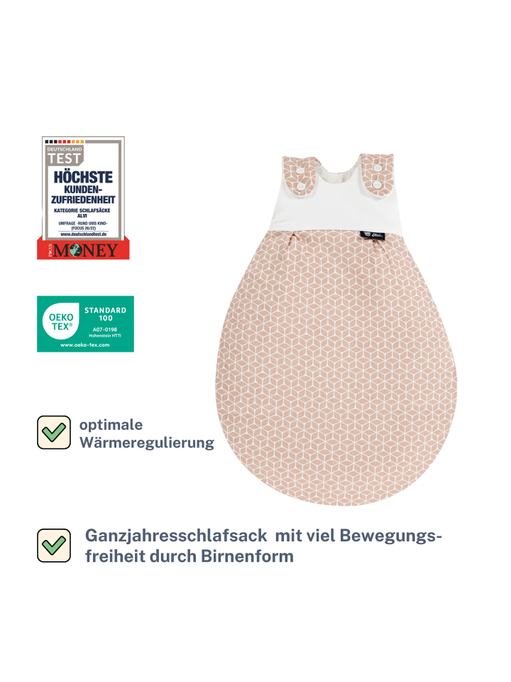 Alvi Baby Mäxchen Außensack Schlafsack Exclusiv in Raute Rosa Dunkel günstig kaufen