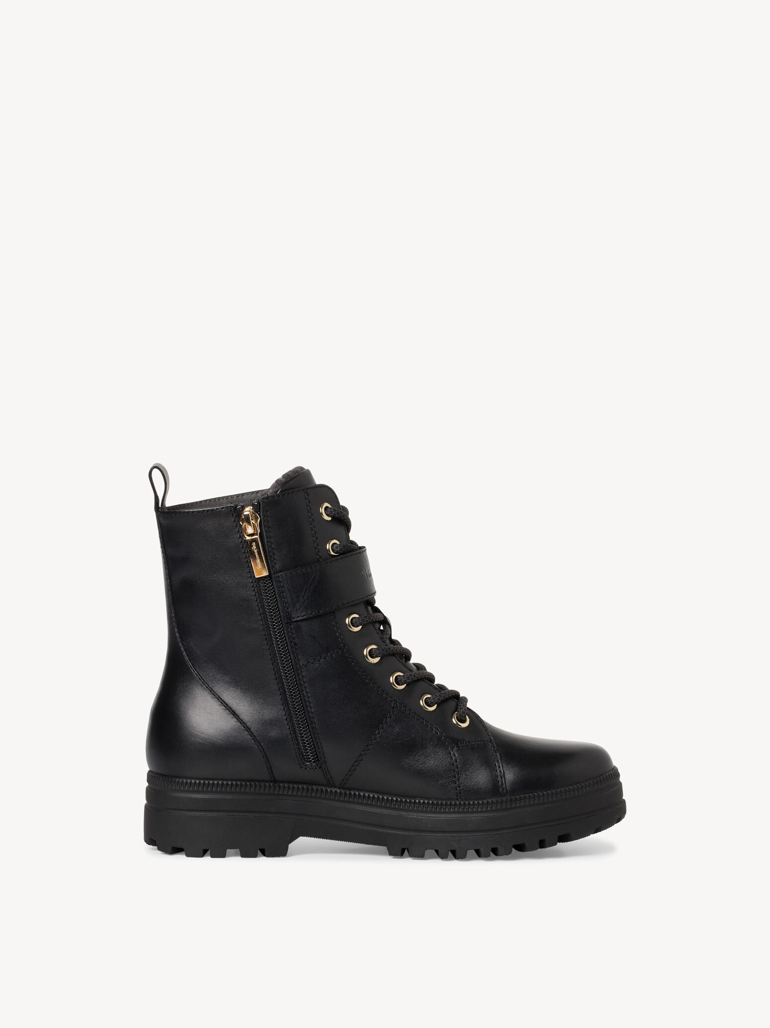 Bottine en cuir - noir