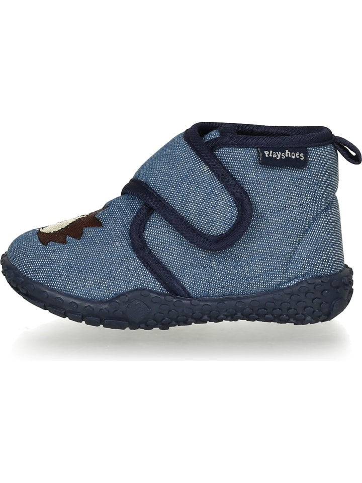 Playshoes Kinder Hausschuh in Blau günstig kaufen 22/23