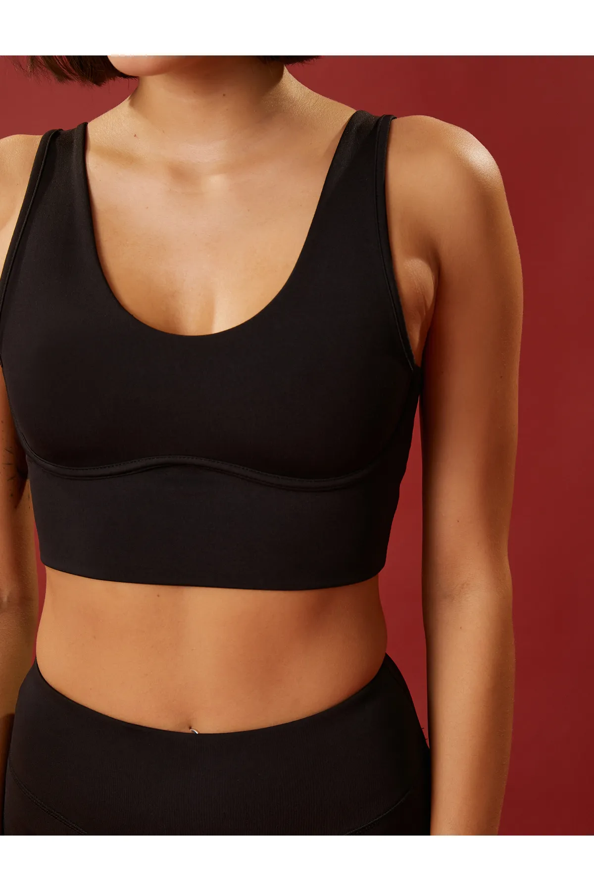 Koton  Basic-Sport-BH mit U-Ausschnitt und dicken Trägern