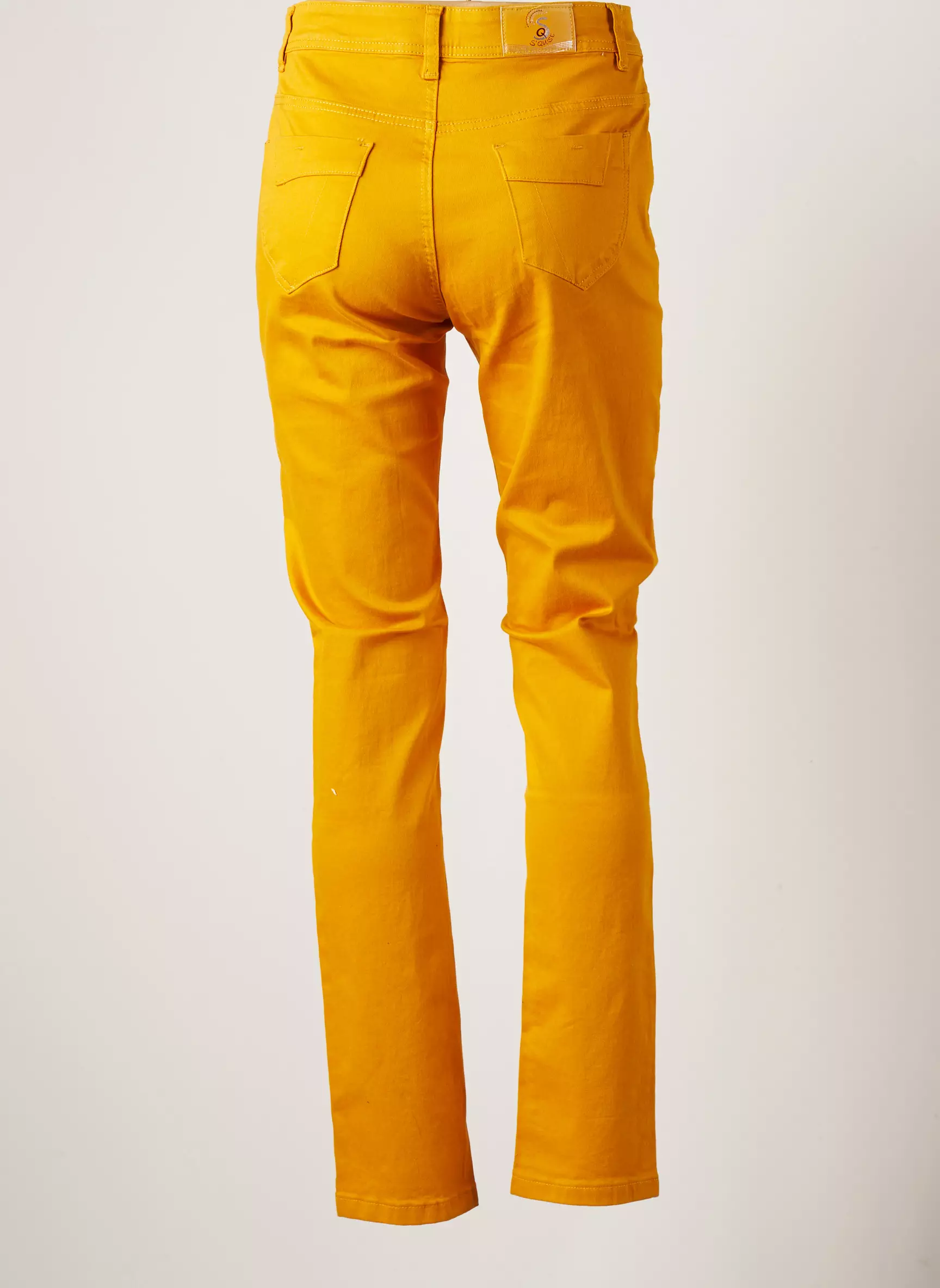 S Quise Pantalons Slim Femme couleur jaune