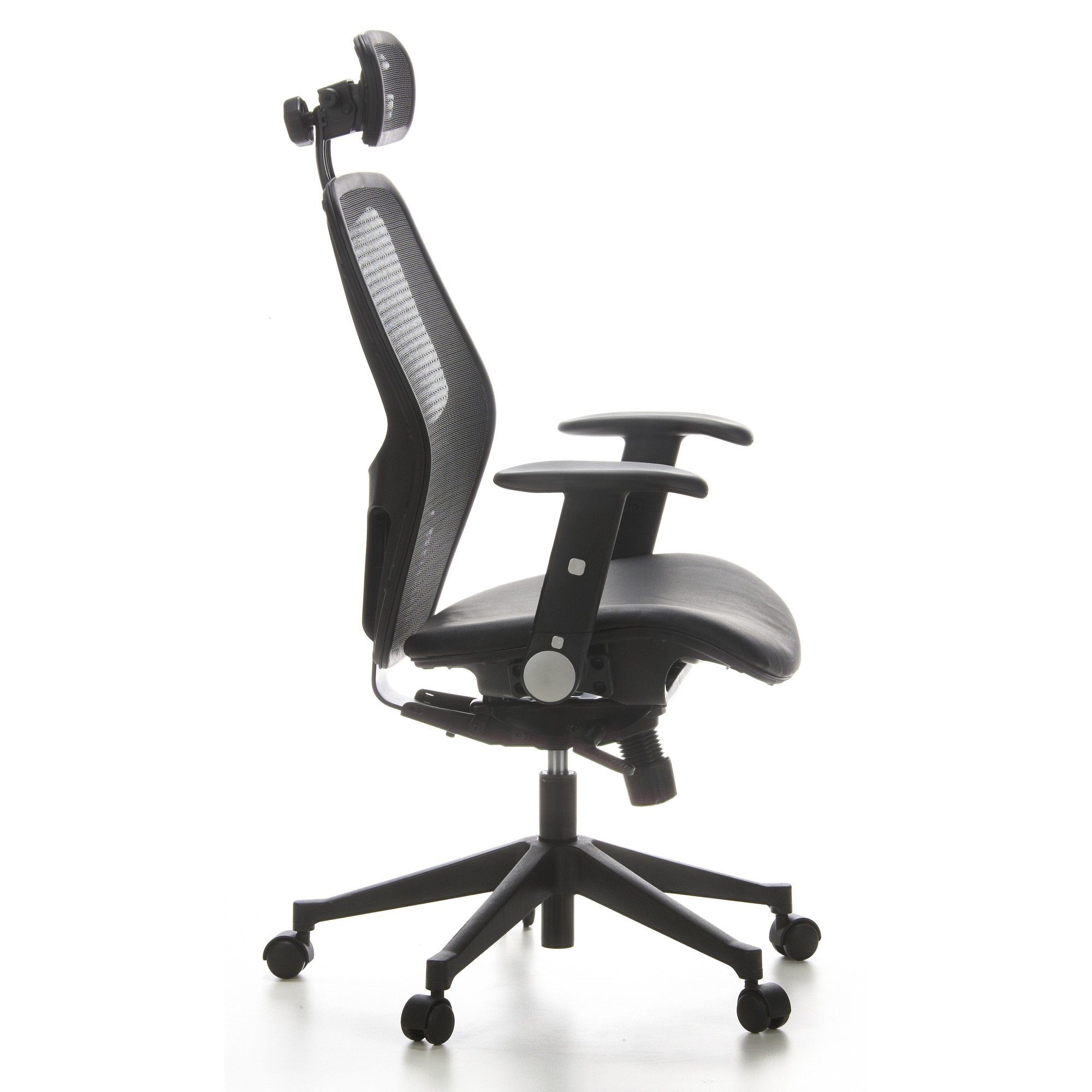hjh OFFICE Drehstuhl Profi Bürostuhl AIR-PORT Netzstoff/Leder (1 St), Schreibtischstuhl ergonomisch