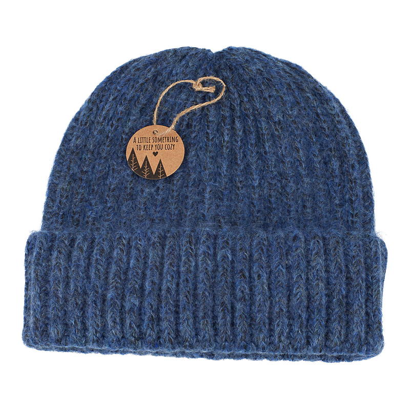 Lue Mohairlook, jeansblå