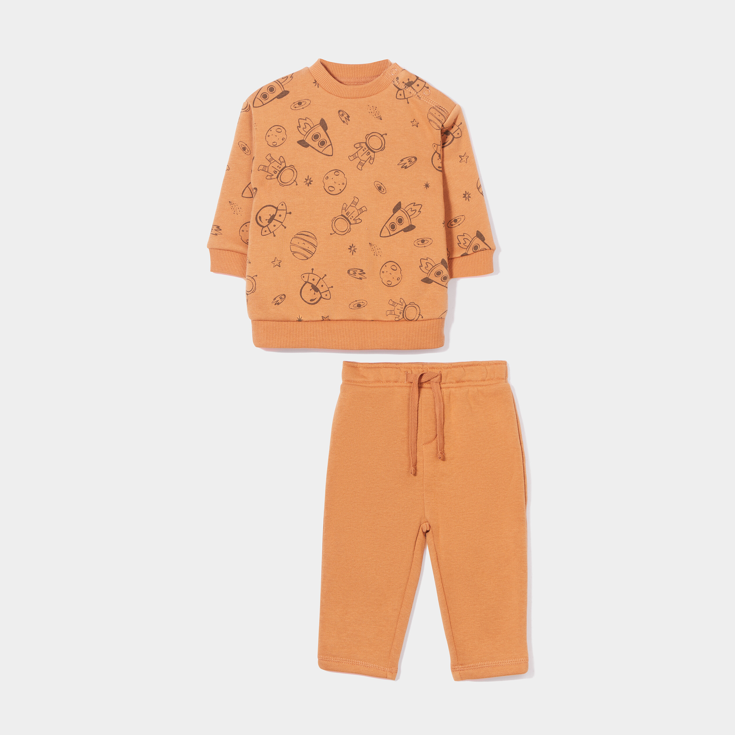 Ensemble sweat et pantalon coton beige bébé garçon | La Halle