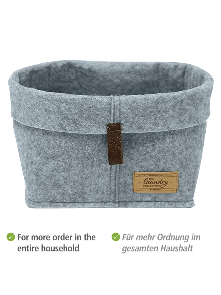 Wenko Filz-Korb Feli, 5er Set, Filz-Korb Mod. Feli, 5er Set in Grau günstig kaufen onesize