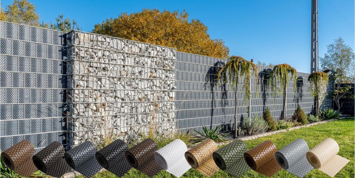 Progresja Polyrattan Sichtschutzstreifen - Hellgrau