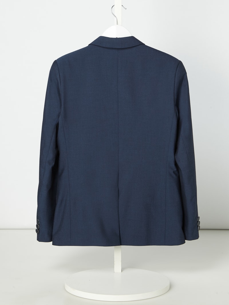Regular Fit 2-Knopf-Sakko mit fallendem Revers in blau