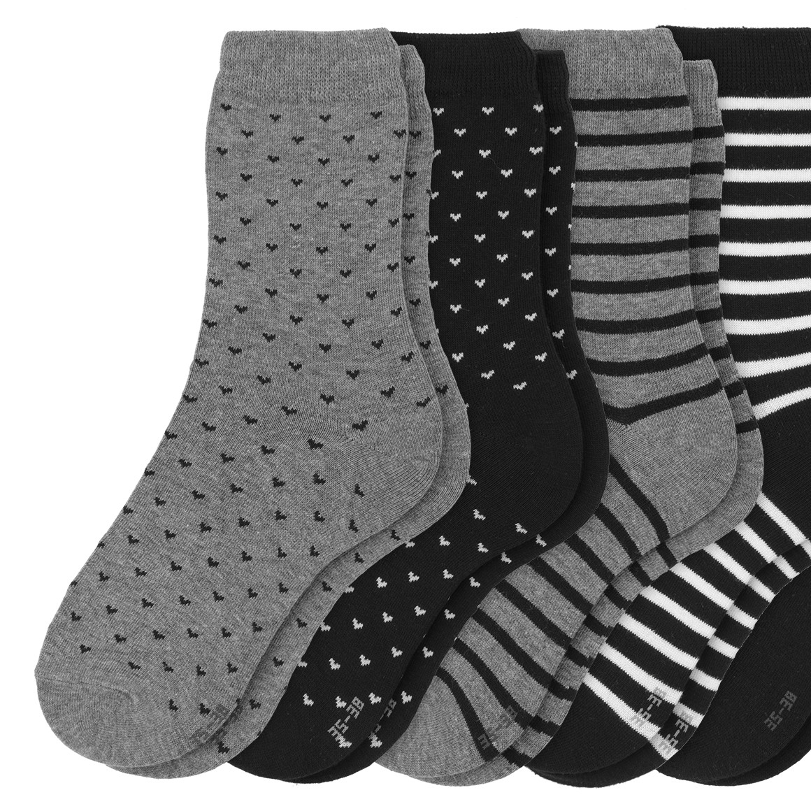 5 Paar Damen Socken in verschiedenen Dessins