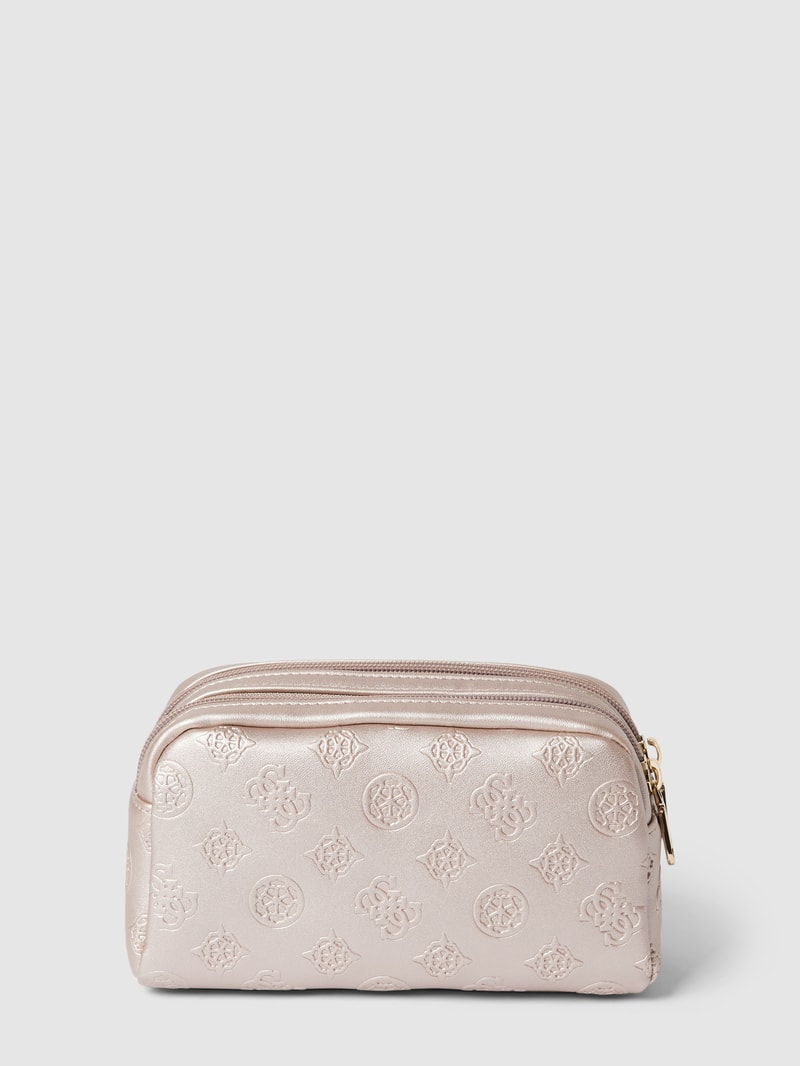 Pochette mit Allover-Muster in rosé