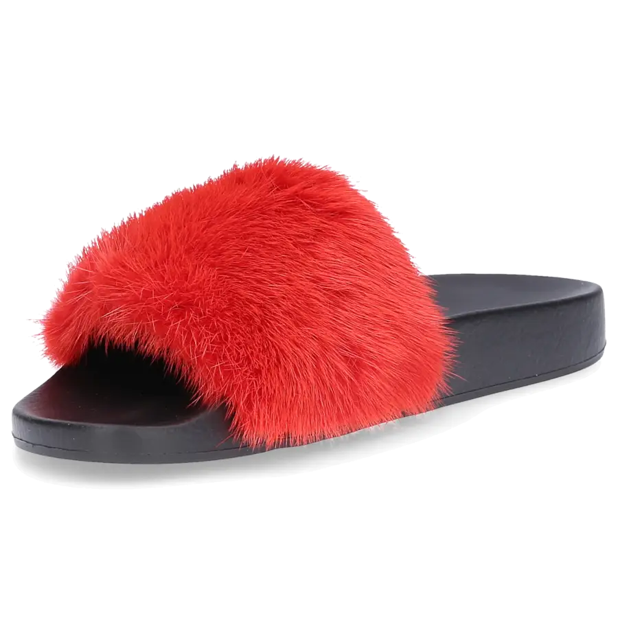 Givenchy - Pantoletten PARIS Kautschuk Nerz - rot