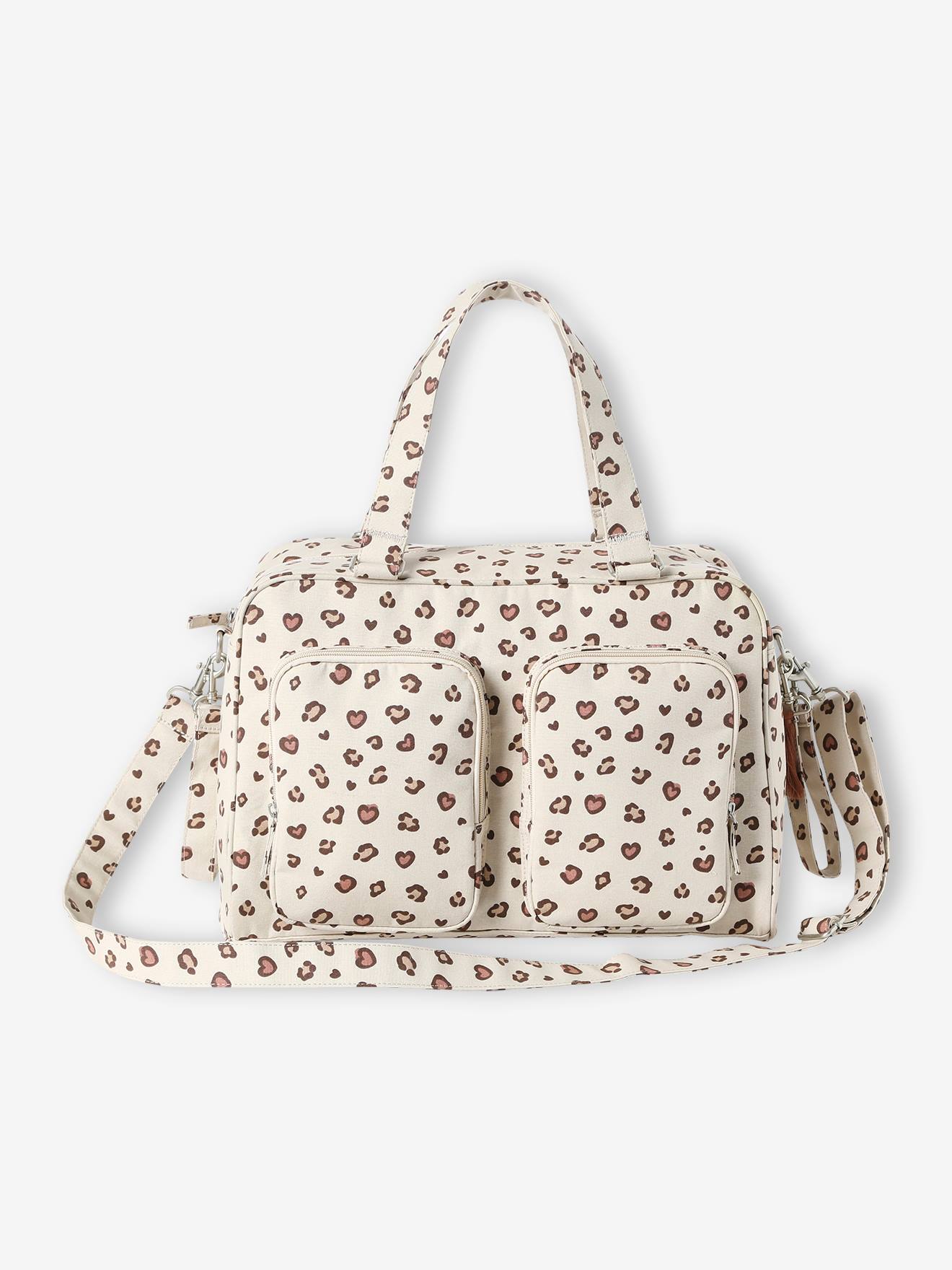 Vertbaudet Wickeltasche FAMILY, personalisierbar - sandfarben leoprint
