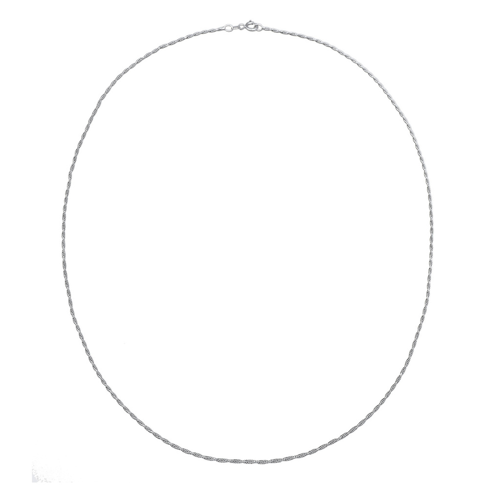 KUZZOI KUZZOI Collier Cordon pour hommes de base tordu en argent sterling 925 collier