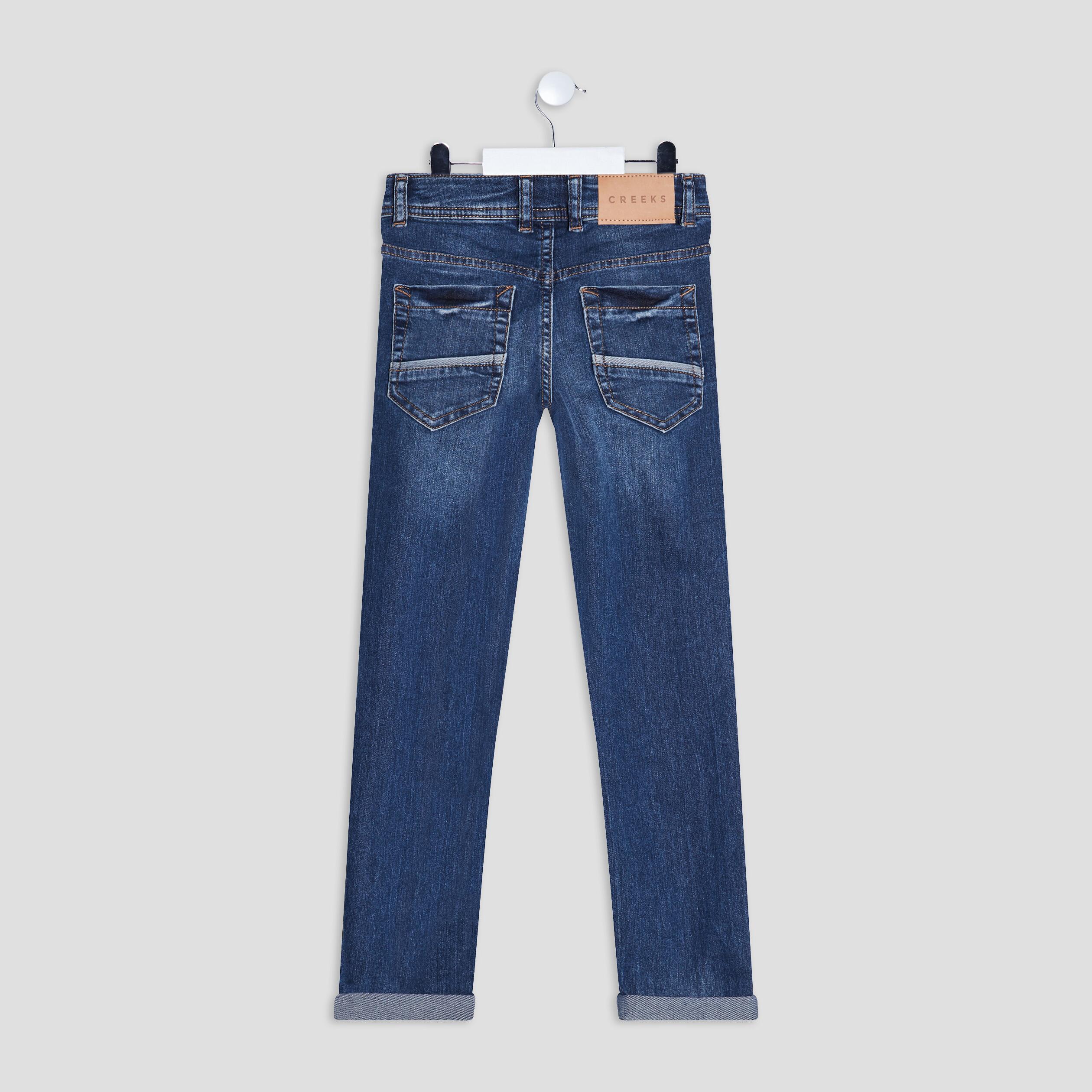 Jeans slim stretch Creeks denim stone garçon | La Halle