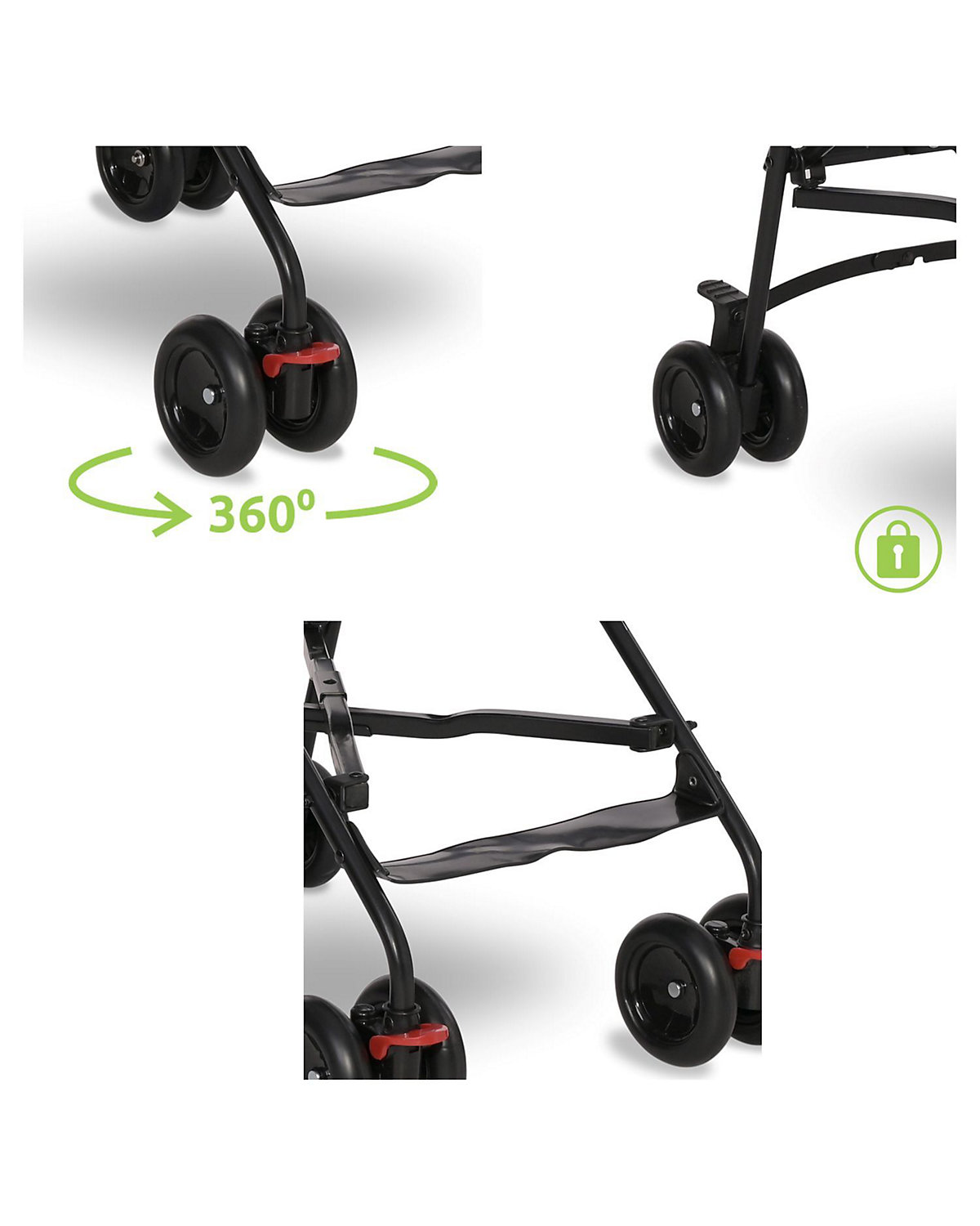 Kinderwagen Buggy Vaya verstellbares Sonnendach, klappbar, Fußstütze Buggys
