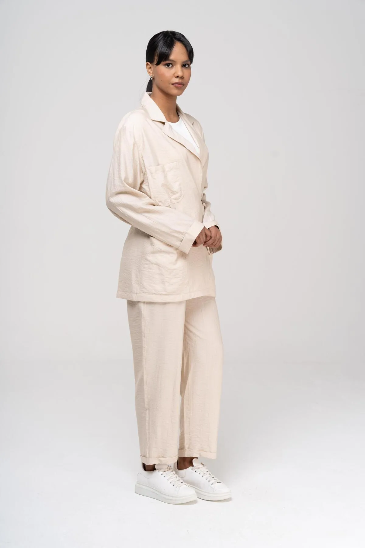 Olcay  Zweiteiler - Beige - Relaxed Fit