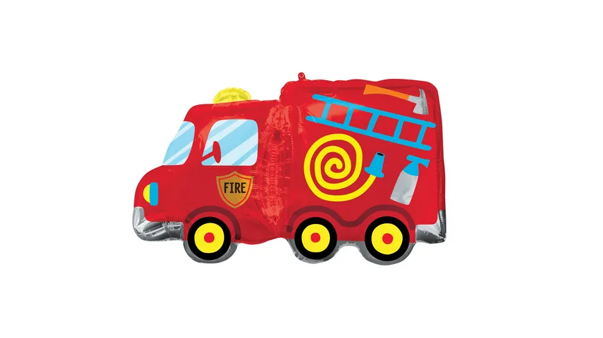 Amscan -  Folienballon FEUERWEHR- AUTO Super Shape