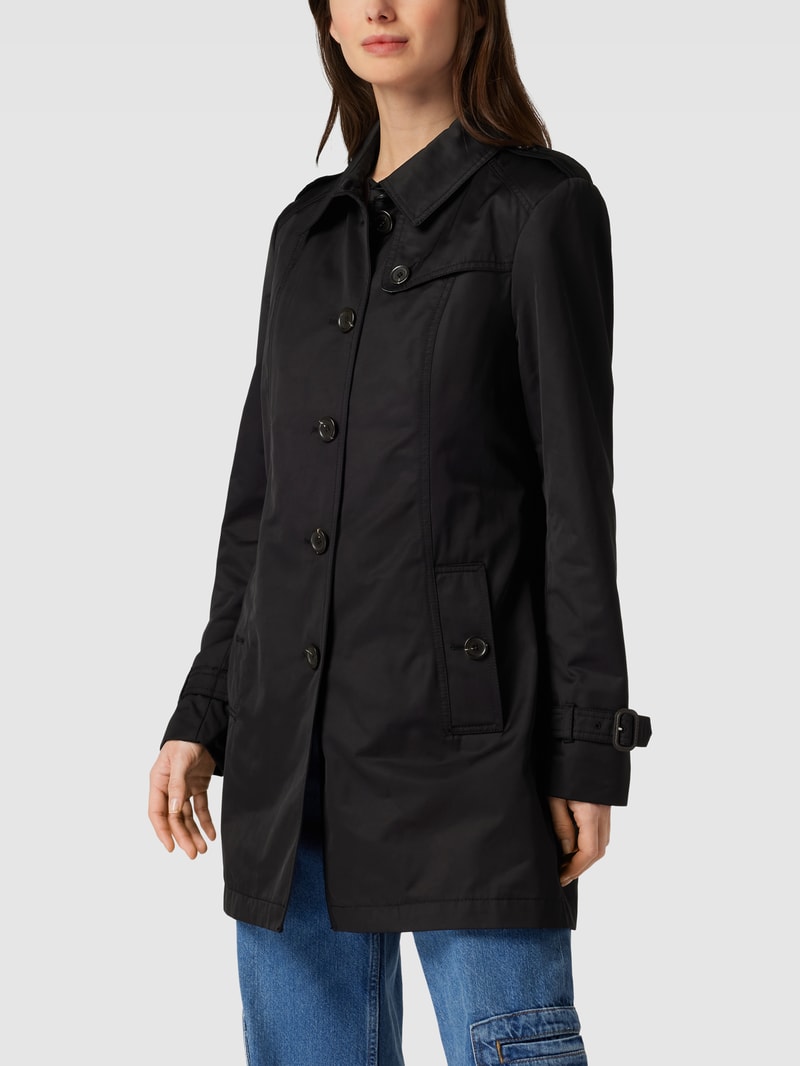 Jacke mit seitlichen Eingrifftaschen in schwarz