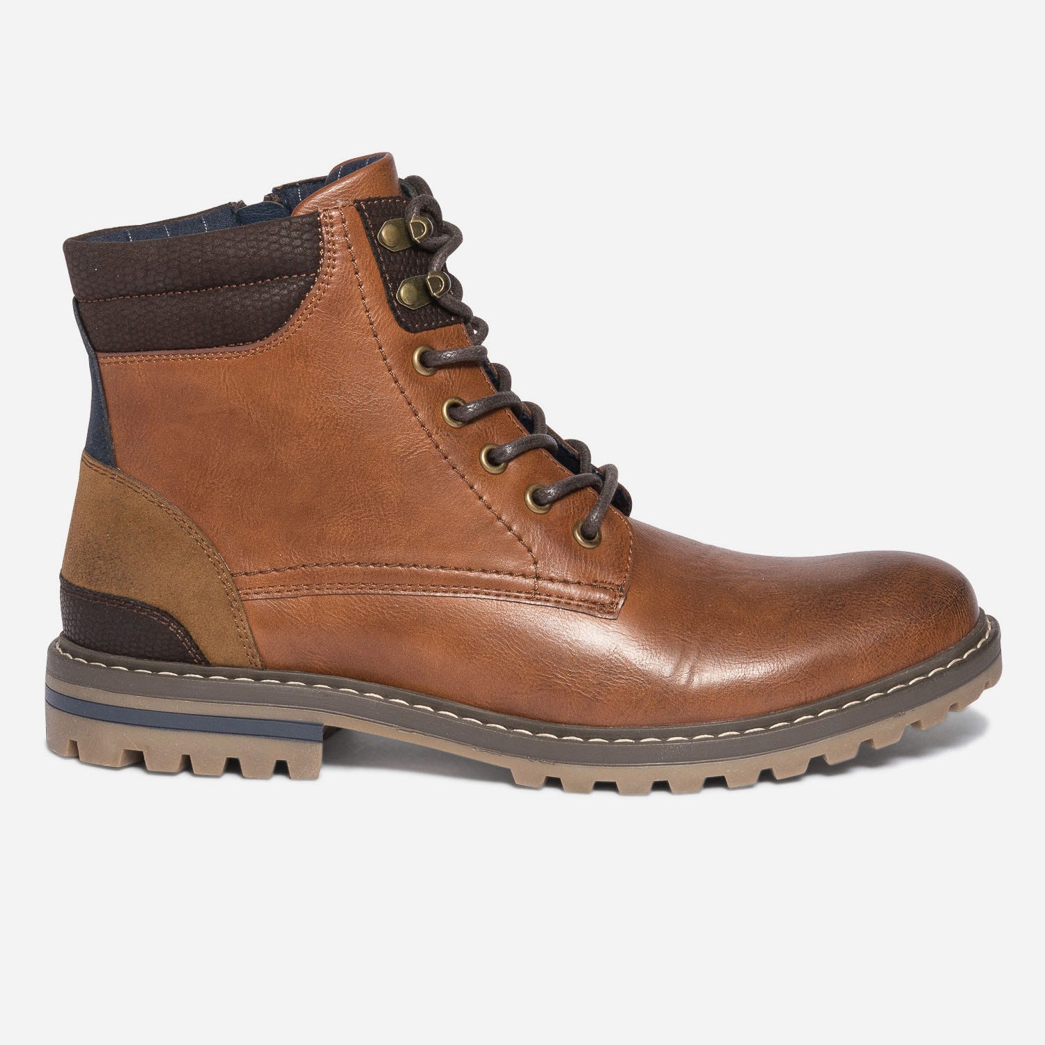Boots à lacet cognac