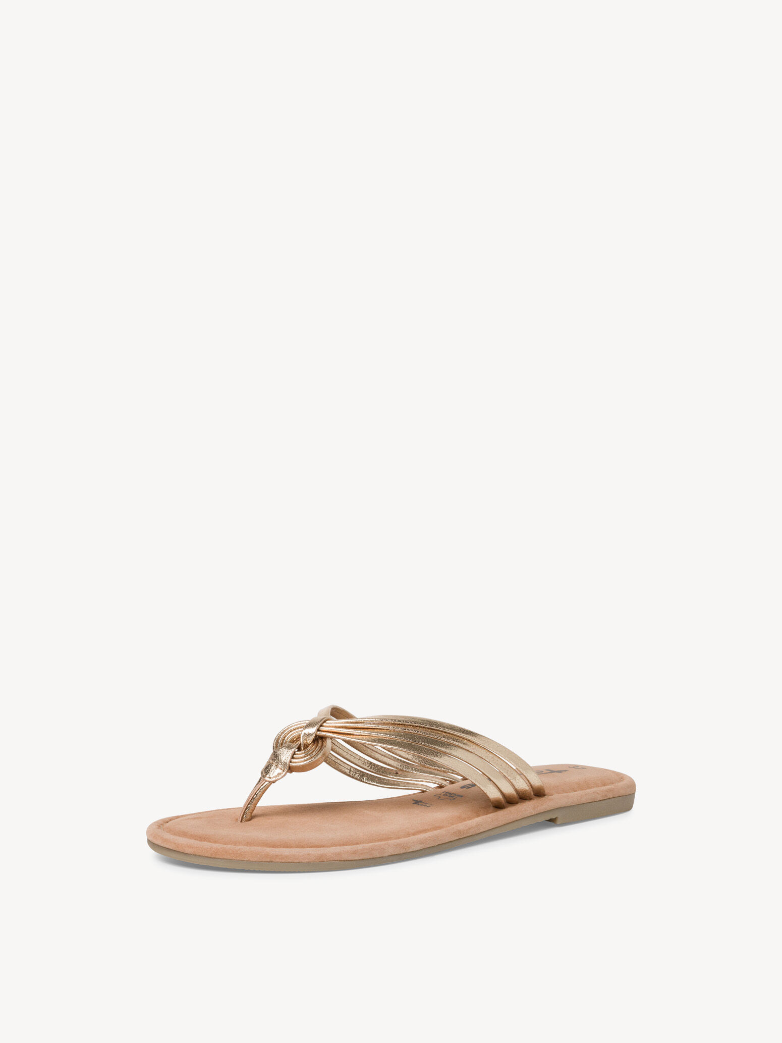 Mule en cuir - métallique