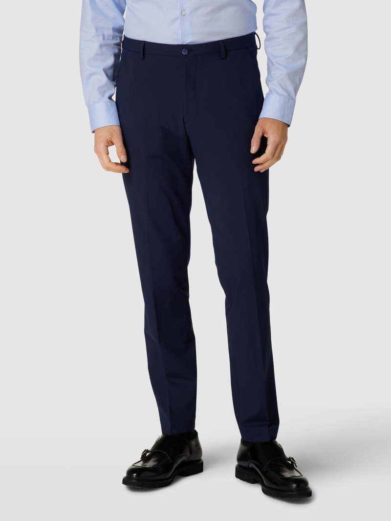 Hose mit Bügelfalten in marineblau